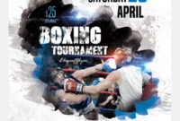 Boxing Tournament - Psd Flyer Template -Elegantflyer throughout Boxing Certificate Template
