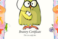 Bravery Certificates For Children Undergoing Tiva-Tci On Behance intended for Fantastic Bravery Award Certificate Templates