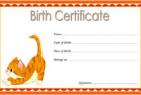 Cat Adoption Certificate Free Printable / Cat Adoption Certificate for Professional Stuffed Animal Adoption Certificate Editable Templates