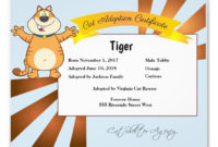Cat Adoption Certificate Photo Print | Zazzle intended for Fantastic Cat Adoption Certificate Template