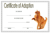 Cat Adoption Certificate Template Free (1St Idea) | Adoption with Professional Kitten Birth Certificate Template