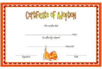 Cat Adoption Certificate Templates Free [9+ Update Designs 2019] inside Fantastic Cat Adoption Certificate Template