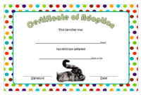 Cat Adoption Certificate Templates Free [9+ Update Designs 2019] intended for Dog Birth Certificate Template Editable