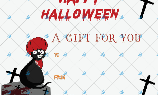 Cat Themed Halloween Gift Certificate - Word Layouts | Halloween Gifts pertaining to Halloween Gift Certificate Template