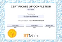Celebrating End Of Year Student Success With St Math in Math Achievement Certificate Printable