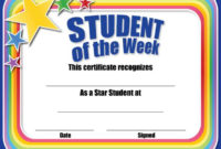 Certificate For Student Of The Month - Ctsm015 - School With Star Of regarding Fascinating Star Student Certificate Template