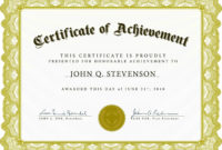 Certificate Of Academic Achievement Template | Graduation Certificate with regard to Certificate Of Appreciation Template Word