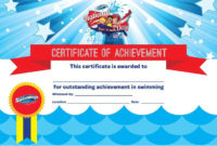Certificate Of Achievement In Swimming Pdf Format E Inside Free regarding Swimming Certificate Template