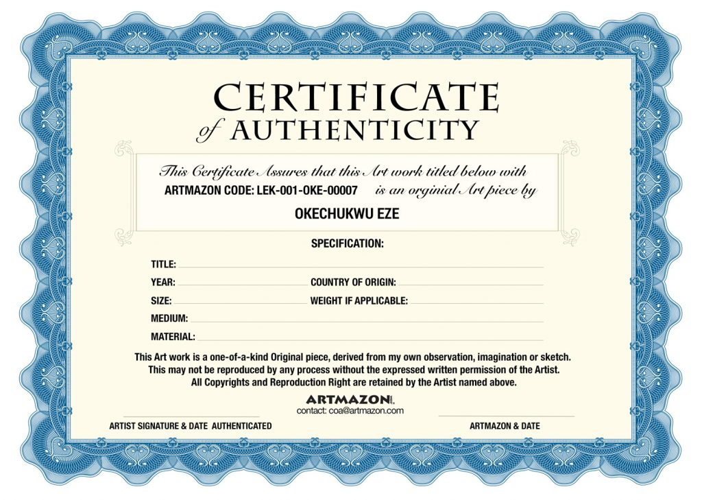 Certificate Of Authenticity – Certificates Templates Free with regard ...
