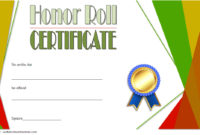 Certificate Of Honor Roll Free Templates [2019 Best Designs] throughout Certificate Of Honor Roll  Templates