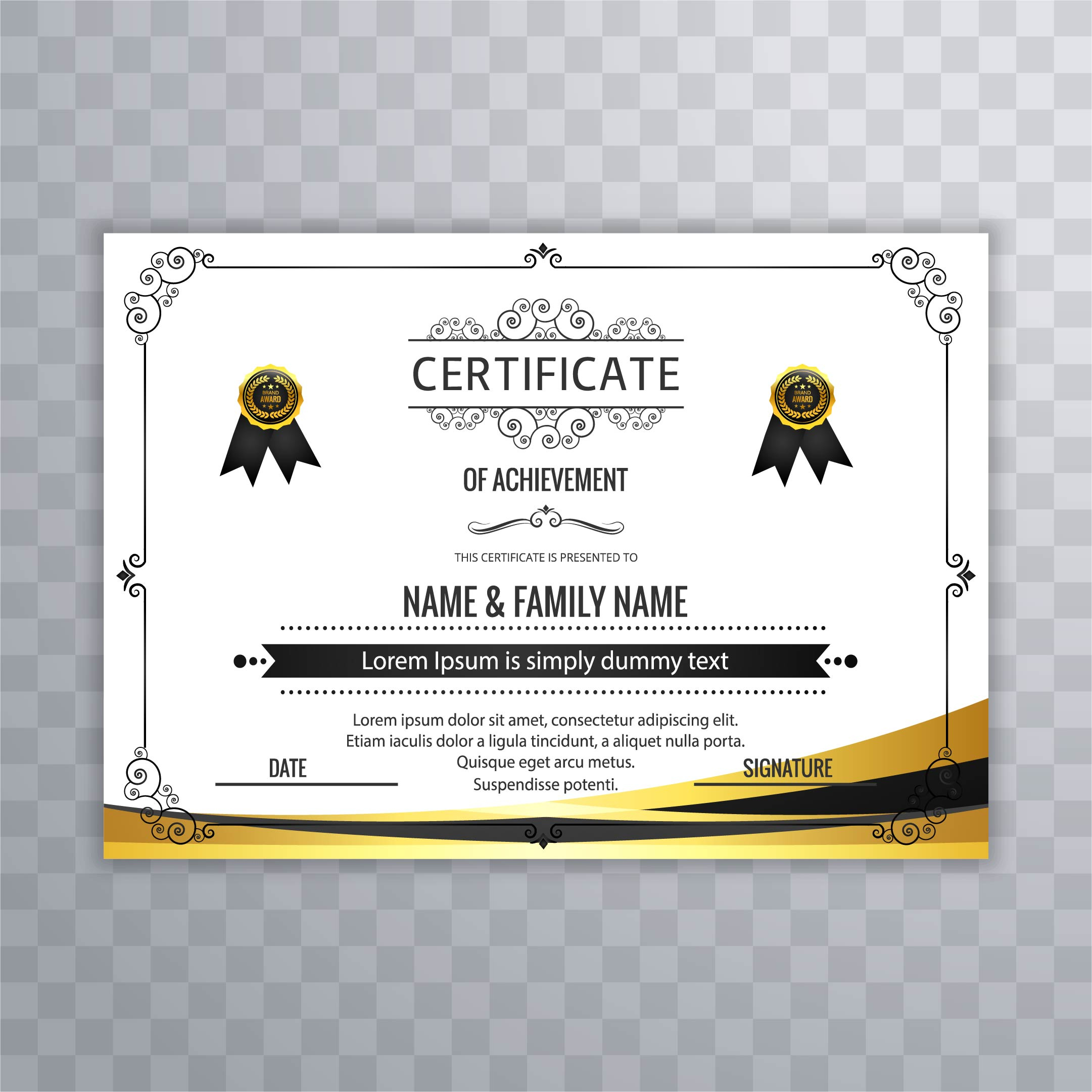 Certificate Of Merit Free Vector Art - (2,425 Free Downloads) with Awesome Merit Award Certificate Templates