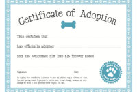 Certificate Of Pet Adoption | Adoption Certificate, Adoption, Pet Adoption intended for Fantastic Cat Adoption Certificate Template