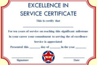 Certificate Of Years Of Service Template / 13 Free Certificate Of with Professional Great Job Certificate Template  9 Design Awards
