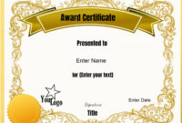 Certificate Template – Certificates Templates Free regarding Honor Certificate Template Word 7 Designs