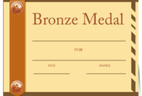 Certificate Template With Bronze Medal 455902 Vector Art At Vecteezy inside Honor Award Certificate Template