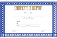 Child Adoption Certificate Template Editable [10+ Best Designs] pertaining to Dog Adoption Certificate Editable Templates