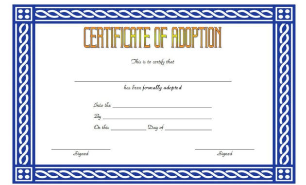 Child Adoption Certificate Template Editable [10+ Best Designs] pertaining to Dog Adoption Certificate Editable Templates