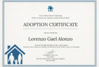 Child Adoption Certificate Template regarding Free Child Adoption Certificate Template Editable
