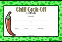 Chili Cook Off Certificate Templates [10+ New Designs Free Download] inside Bake Off Certificate Templates