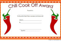 Chili Cook Off Certificate Templates [10+ New Designs Free Download] within Top Bake Off Certificate Templates