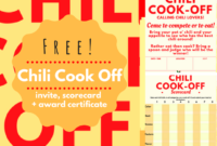 Chili Cook-Off Insider: Free Invite, Scorecard, And Award Certificate with Chili Cook Off Certificate Template