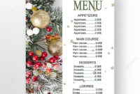 Christmas Restaurant Special Food Menu Promotion Template For Free within Printable Certificate Of Promotion 12 Designs