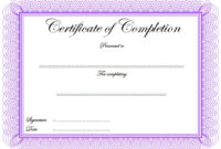 Completion Certificate Editable - 10+ Template Ideas within Certificate Of Completion Templates Editable