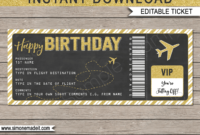 Congratulations Gift Boarding Pass Template | Surprise Trip Reveal with regard to Fishing Gift Certificate Editable Templates