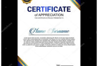 Creative Certificate Of Appreciation Award Template — Stock Vector pertaining to New Winner Certificate Template  12 Designs
