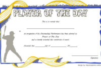 Cricket Player Of The Day Certificate Template Free; Sports Award regarding Professional Teamwork Certificate Templates
