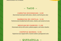 Customize 47+ Mexican Menu Templates Online – Canva with Fresh Restaurant Gift Certificate Template 2018 Best Designs