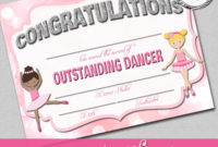 Dance Certificate – Edit Award – 8.5X11" Word & Jpg – Instant Download with Awesome Dance Award Certificate Template