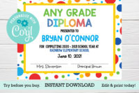 Diploma Editable Template, Printable Certificate Of Achievement throughout Physical Education Certificate Template Editable