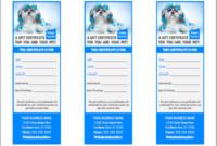 Dog Grooming Gift Certificate Templates with regard to Holiday Gift Certificate Template  10 Designs