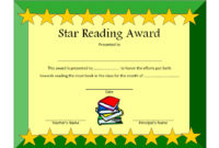 Download 5+ Star Reader Certificate Templates Free within Free School Promotion Certificate Template 10 New Designs
