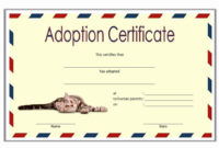 √ 20 Adopt A Pet Certificate Template ™ | Dannybarrantes Template In inside Pet Birth Certificate Template