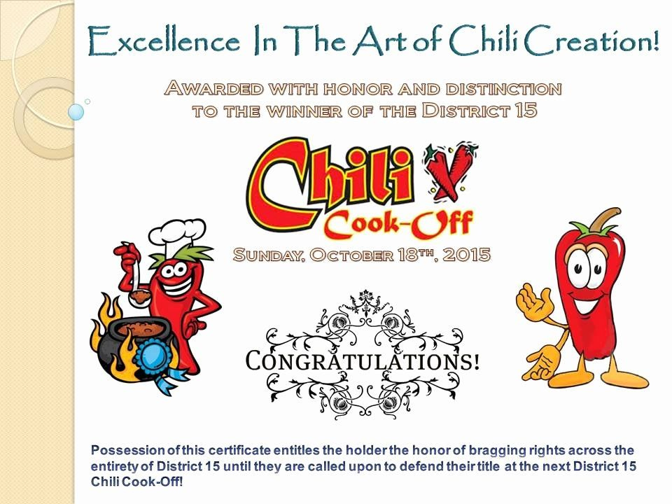 √ 20 Chili Cook Off Certificate Template ™ | Dannybarrantes Template intended for Simple Chili Cook Off Certificate Template