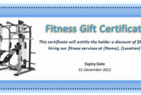 √ 20 Fitness Gift Certificate Template ™ In 2020 | Gift Certificate throughout Fitness Gift Certificate Template