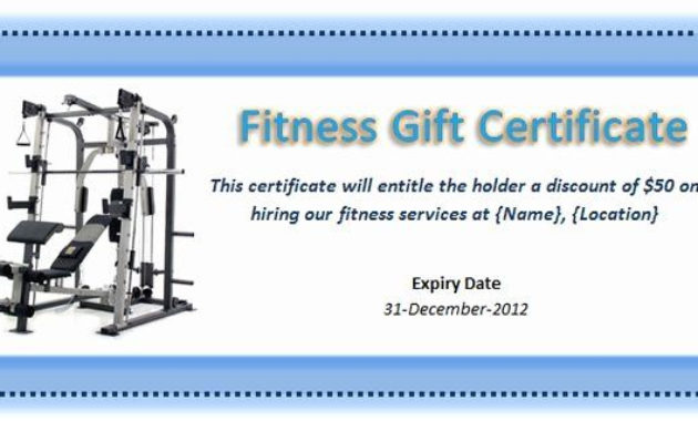 √ 20 Fitness Gift Certificate Template ™ In 2020 | Gift Certificate throughout Fitness Gift Certificate Template