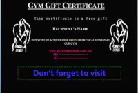 √ 20 Fitness Gift Certificate Template ™ In 2020 | Gift Certificate within Free Editable Fitness Gift Certificate Templates