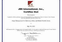 √ 20 Parenting Class Certificate Of Completion Template pertaining to New Anger Management Certificate Template