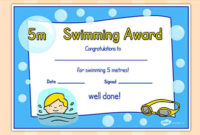 Editable 5M Swimming Certificate (Teacher Made) with regard to Editable Certificate Social Studies