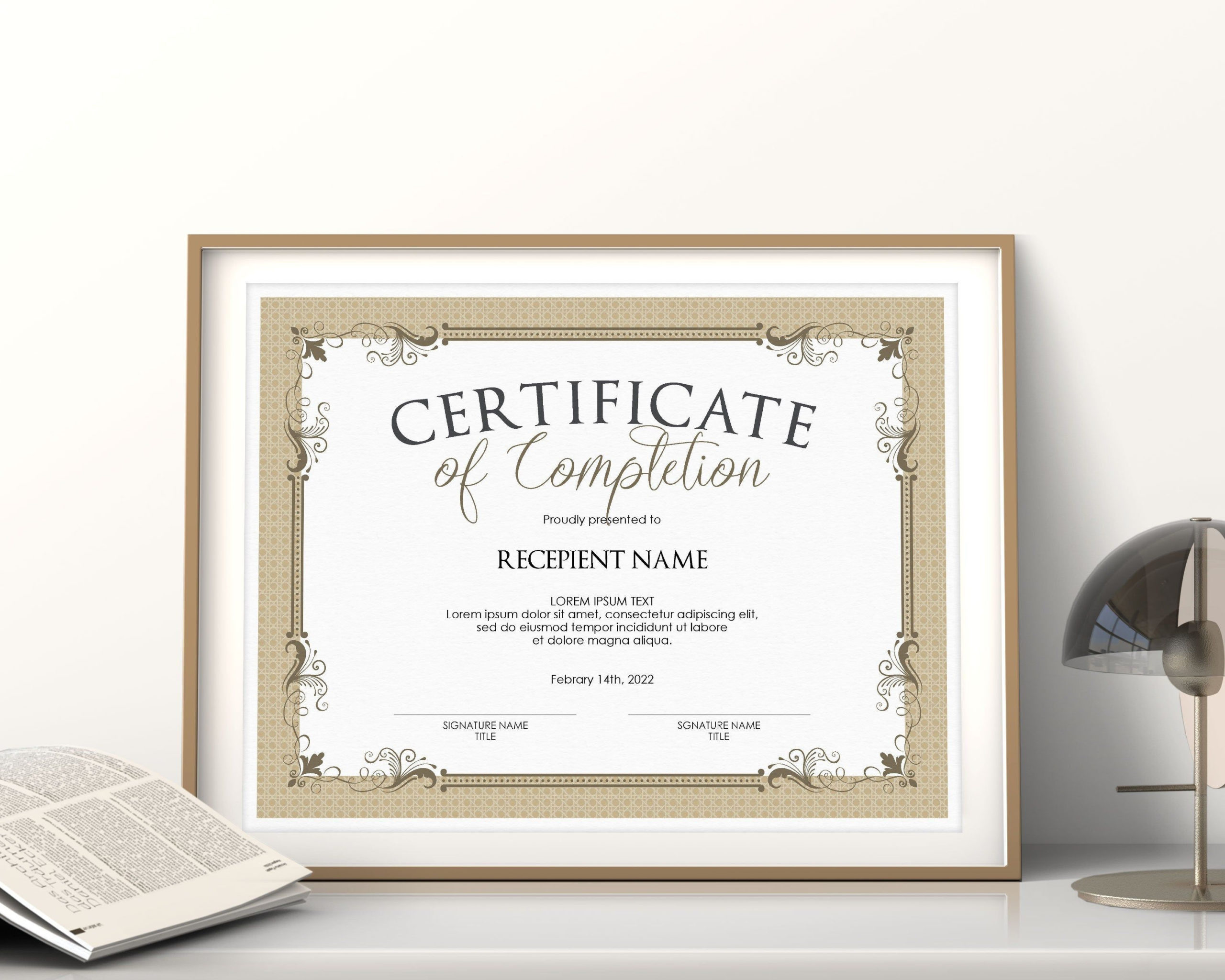 Editable Certificate Of Completion Printable Elegant | Etsy | Editable throughout Fantastic Certificate Of Completion Templates Editable