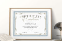 Editable Certificate Of Completion Printable Elegant | Etsy In 2021 inside New Completion Certificate Editable