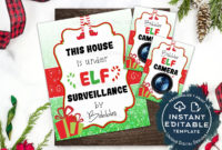 Editable Elf Goobye Letter Elf Welcome Letter Custom Santa | Etsy inside 9 Naughty List Certificate Templates
