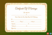 Editable Marriage Certificate Template | Marriage Certificate Template for Marriage Certificate Editable Template