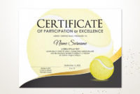 Editable Tennis Certificate Template Sport Certificate Award | Etsy for Top Tennis Certificate Template