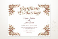 Elegant Wedding Certificate Printable Certificate Of | Etsy | Wedding throughout Wedding Gift Certificate Template