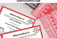 Elf Adoption Certificate – Christmas Printable – Kiddycharts for Elf Adoption Certificate  Printable