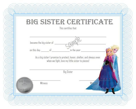 Elsa And Anna Big Frozen Inspired Sisternotestoselfdownloads | Free with regard to Fantastic Baby Shower Game Winner Certificate Templates